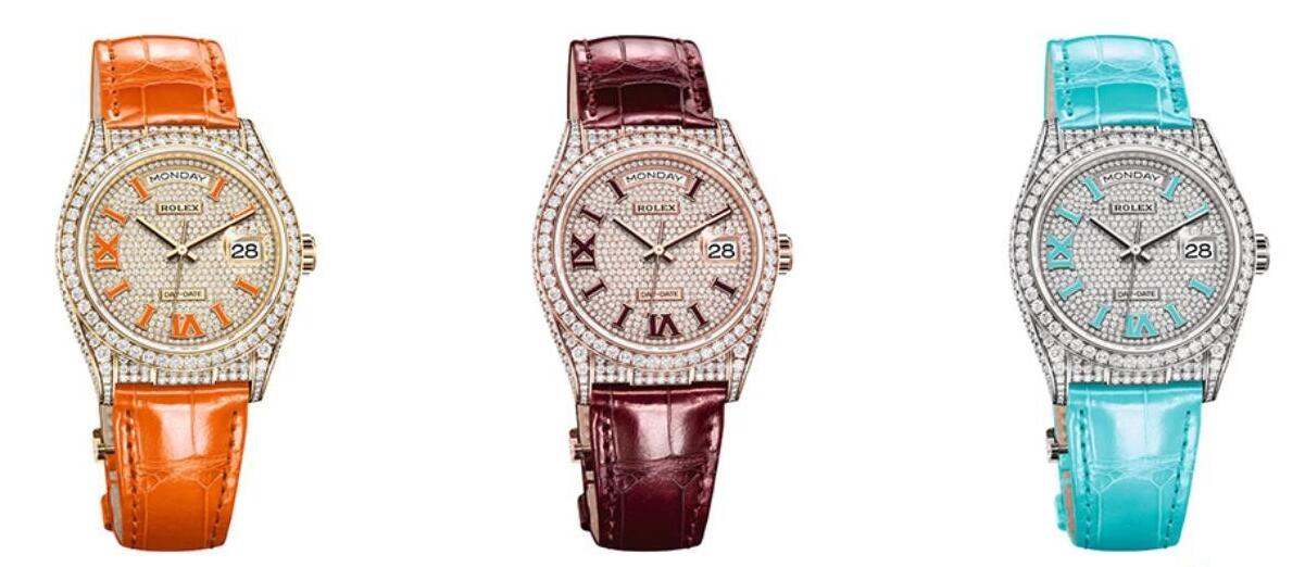 Swiss replication watches are available with three showy colors.