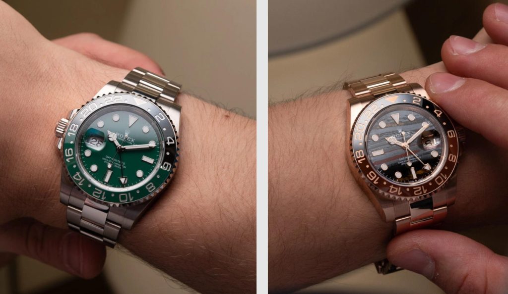 Rolex Plays With Materials For UK 1:1 Fake Rolex GMT-Master II Watches Dials, Introducing Green Ceramic And Tiger Iron For The Icon’s 70th Birthday
